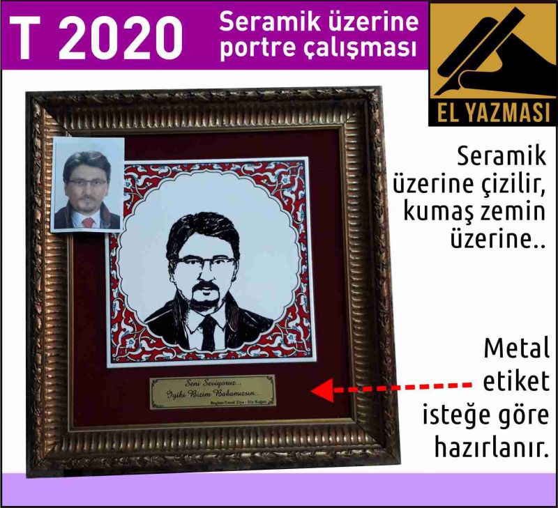 T 2020 SERAMİK ÜZERİNE PORTRE ÇİZİMİ